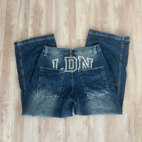 Jaded London Other - Jaded London Dark Blue Flare Jeans